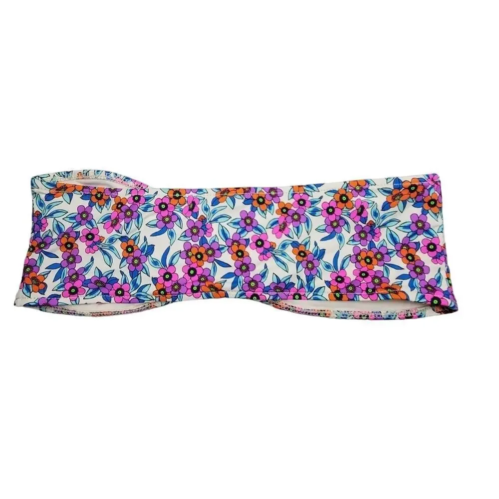 FRANKIES Bikini Jeanette Bandeau Strapless Bikini Top, Size Medium